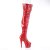 Pleaser ADORE-3011HWR Bottes cuissardes à plateforme Holo Rouge EU-42/US-12
