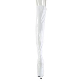 Pleaser ADORE-3011HWR Bottes cuissardes à plateforme Holo Blanc EU-39/US-9