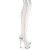Pleaser ADORE-3019 Bottes cuissardes à plateforme Cuir synthétique Blanc EU-39/US-9
