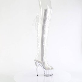 Pleaser ADORE-3019C Bottes cuissardes à plateforme Transparent EU-36/US-6