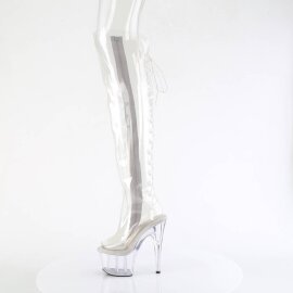 Pleaser ADORE-3019C Bottes cuissardes à plateforme Transparent EU-38/US-8