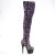 Pleaser ADORE-3020 Bottes cuissardes à plateforme Paillettes Violet EU-36/US-6