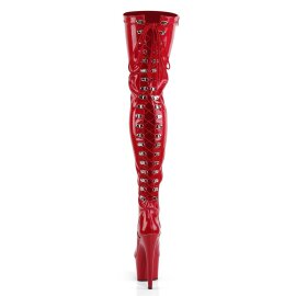 Pleaser ADORE-3063 Bottes cuissardes à plateforme Vernis Rouge EU-38/US-8