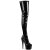 Pleaser ADORE-4000 Bottes cuissardes à plateforme Vernis Noir EU-42/US-12