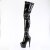 Pleaser ADORE-4000 Bottes cuissardes à plateforme Vernis Noir EU-38/US-8
