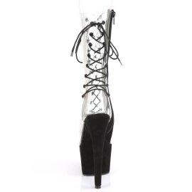 Pleaser ADORE-700-60FS Bottines à plateforme Daim synthétique Transparent Noir EU-36/US-6