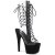 Pleaser ADORE-700-60FS Bottines à plateforme Daim synthétique Transparent Noir EU-36/US-6