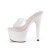 Pleaser ADORE-701HMG Mules à plateforme Paillettes Transparent Rose EU-35/US-5