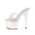 Pleaser ADORE-701LG Mules à plateforme Paillettes Transparent Rose EU-35/US-5