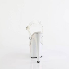 Pleaser ADORE-708LQ Sandales à plateforme Holo Transparent Argent EU-37/US-7