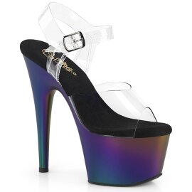 Pleaser ADORE-708MCH Sandales à plateforme Transparent Bigarré EU-35/US-5