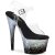 Pleaser ADORE-708SS Sandales à plateforme Paillettes Transparent Argent EU-36/US-6