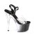 Pleaser ADORE-708T-1 Sandales à plateforme Fumée Transparent Noir EU-40/US-10