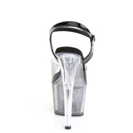 Pleaser ADORE-708T-1 Sandales à plateforme Fumée Transparent Noir EU-38/US-8