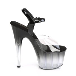 Pleaser ADORE-708T-2 Sandales à plateforme Fumée Transparent Noir EU-40/US-10