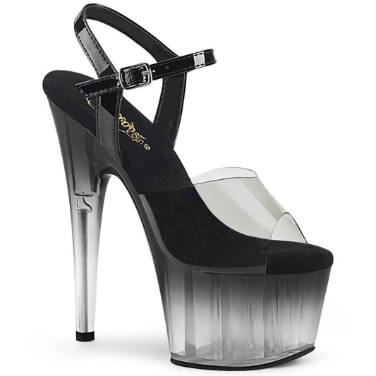 Pleaser ADORE-708T-2 Sandales à plateforme Fumée Transparent Noir EU-41/US-11