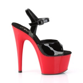 Pleaser ADORE-709 Sandales à plateforme Vernis Rouge Noir EU-35/US-5