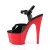 Pleaser ADORE-709 Sandales à plateforme Vernis Rouge Noir EU-35/US-5