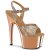 Pleaser ADORE-709HM Sandales à plateforme Holo Chrome Or Rose EU-42/US-12