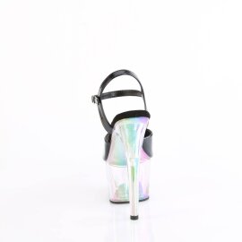 Pleaser ADORE-709HT Sandales à plateforme Holo Noir Transparent EU-42/US-12