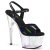 Pleaser ADORE-709HT Sandales à plateforme Holo Noir Transparent EU-42/US-12
