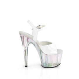 Pleaser ADORE-709HT Sandales à plateforme Holo Blanc Transparent EU-35/US-5