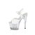 Pleaser ADORE-709HT Sandales à plateforme Holo Blanc Transparent EU-35/US-5