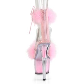 Pleaser ADORE-724F Sandales à plateforme Transparent Rose EU-38/US-8