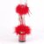 Pleaser ADORE-724F Sandales à plateforme Transparent Rouge EU-35/US-5