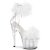 Pleaser ADORE-724F Sandales à plateforme Transparent Blanc EU-37/US-7