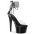 Pleaser ADORE-724RS Sandales à plateforme Strass Transparent Noir EU-35/US-5