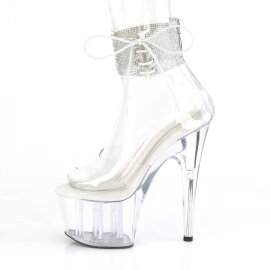 Pleaser ADORE-724RS Sandales à plateforme Strass Transparent EU-35/US-5