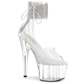 Pleaser ADORE-724RS Sandales à plateforme Strass...