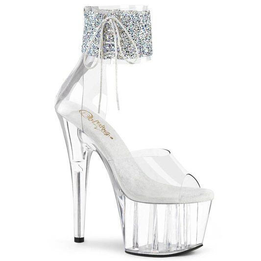 Pleaser ADORE-724RS-02 Sandales à plateforme Strass Transparent EU-35/US-5
