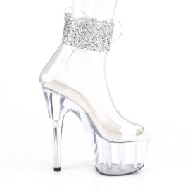 Pleaser ADORE-724RS-02 Sandales à plateforme Strass Transparent EU-35/US-5