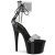 Pleaser ADORE-727RS Sandales à plateforme Strass Transparent Noir EU-35/US-5