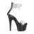 Pleaser ADORE-727RS Sandales à plateforme Strass Transparent Noir EU-35/US-5