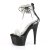Pleaser ADORE-727RS Sandales à plateforme Strass Transparent Noir EU-38/US-8