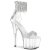 Pleaser ADORE-727RS Sandales à plateforme Strass Transparent Argent EU-35/US-5