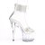 Pleaser ADORE-727RS Sandales à plateforme Strass Transparent Argent EU-38/US-8