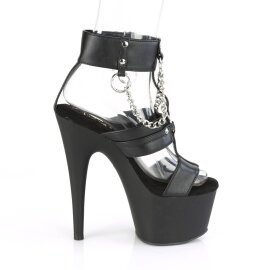 Pleaser ADORE-761 Sandales à plateforme Cuir synthétique Noir EU-35/US-5