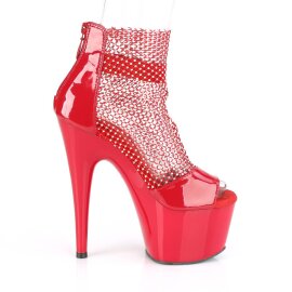 Pleaser ADORE-765RM Sandales à plateforme mailles Vernis Rouge EU-35/US-5