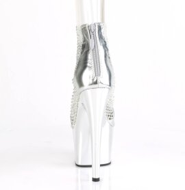 Pleaser ADORE-765RM Sandales à plateforme mailles Chrome Argent EU-38/US-8