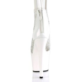 Pleaser ADORE-765RM Sandales à plateforme mailles Vernis Blanc EU-35/US-5