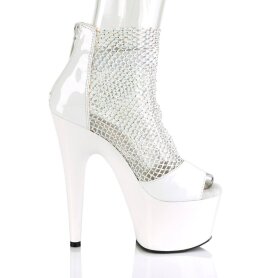Pleaser ADORE-765RM Sandales à plateforme mailles Vernis Blanc EU-35/US-5