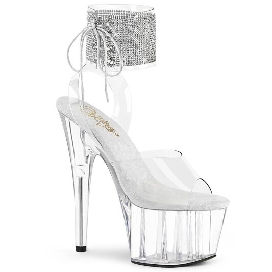 Pleaser ADORE-791-2RS Sandales à plateforme Vernis Strass Transparent EU-35/US-5
