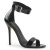 Pleaser AMUSE-10 Sandales à plateforme Vernis Noir EU-40/US-10