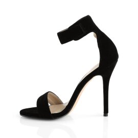 Pleaser AMUSE-10 Sandales à plateforme Velours Noir EU-41/US-11