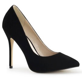 Pleaser AMUSE-20 Escarpins Velours Noir EU-38/US-8