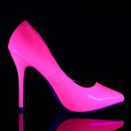 Pleaser AMUSE-20 Escarpins Vernis Néon Rose EU-37/US-7
